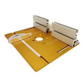 Алюминиевый стол для фрезерования, вставная пластина, верстаки для деревообработки, инструмент для триммера, Серебристый