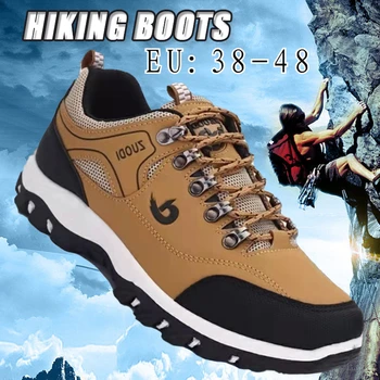 Новые мужские 38-48 больших размеров для пеших прогулок, альпинизма, кемпинга, бега, кроссовки для бега трусцой, водонепроницаемая и противоскользящая модная обувь