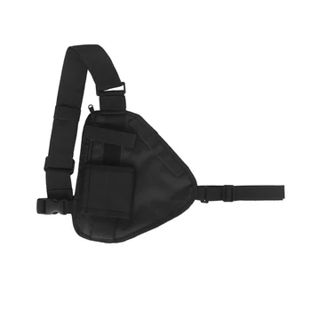 Черная нагрудная сумка для уличной одежды - удобный подарок для нескольких сумок, функциональная нагрудная экипировка, тактический набор для внешнего использования