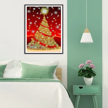 Рождественская Елка, Алмазная Роспись, Частичная Дрель специальной формы, 5D Декор стен своими руками