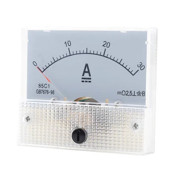1 шт. головка указателя вольтметра постоянного тока 85C1-DC 30A Белый ABS Аналоговый амперметр панельный измеритель