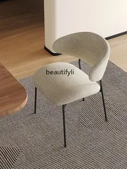 Легкий роскошный обеденный стул в итальянском стиле, дизайнерское кресло для дома, тканевый табурет, высококачественный стул