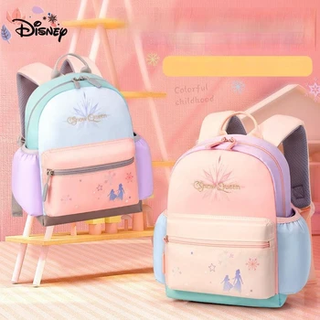 Школьные сумки Disney Frozen Cartoon Children, Рюкзак с несколькими карманами, Водонепроницаемая дорожная сумка, Школьный ранец для детского сада, Подарок Оптом