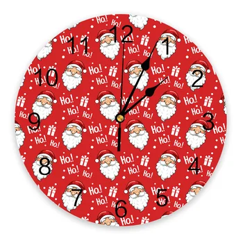 Рождественские Настенные часы с Санта-Клаусом, Бесшумные Цифровые Часы для украшения дома, спальни, кухни, Подвесные часы