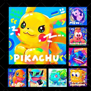 Нашивки Pokemon Pikachu для одежды Утюг на переводах Мультяшный милый стежок Термонаклейки на футболку Аппликация Подарок Сделай сам