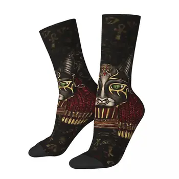 Бастет Богиня Египетской мифологии, Зимние носки Унисекс, Ветрозащитные Счастливые Носки, Уличный стиль, Сумасшедший носок