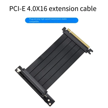 Удлинительный кабель Pcie 4.0 X16 X16 90 ° Черный Удлинительный кабель, Совместимый С системами Pcie 3.0