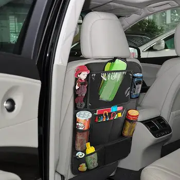 Органайзер на заднем сиденье автомобиля, держатель для планшета с сенсорным экраном, Водонепроницаемая сумка для хранения с несколькими карманами, многофункциональная подвесная сумка из ткани Оксфорд