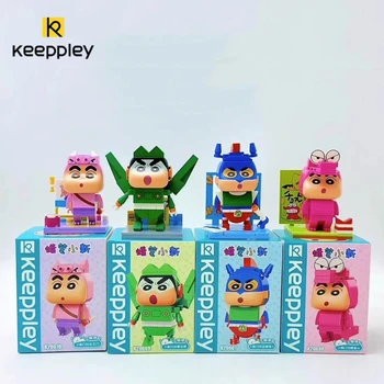 Оригинальные строительные блоки keeppley Crayon Shin-chan, серия косплея, экшн-модель Kamen, обучающие детские игрушки kawaii