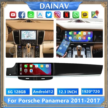12,3-дюймовый автомобильный радиоприемник 128G для Porsche Panamera 2011-2017 Android Auto Multimedia player GPS Навигация WIFI Carplay головное устройство