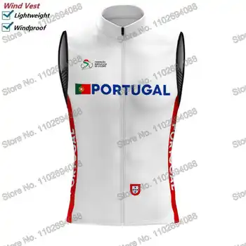 Жилет для велоспорта сборной Португалии 2023, Ветровка, мужской ветрозащитный жилет, Летняя велосипедная одежда, велосипедная майка без рукавов, MTB Мотоцикл