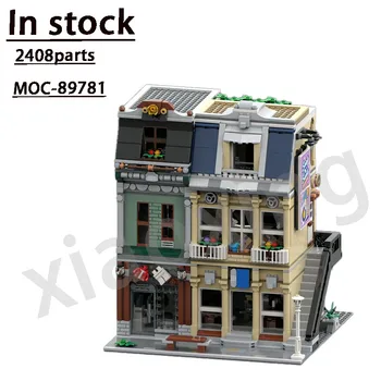 10278 City Street View Совместим с MOC-89781 Electronic Shopping Street View Building Block Модель 2408 Деталей Детских игрушек