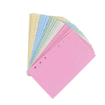 50 блокнотов на спирали, бумага-наполнитель A6, лист бумаги с перфорацией на 6 отверстий, планировщик для записных книжек, сменная бумага для бизнес-блокнота-планировщика