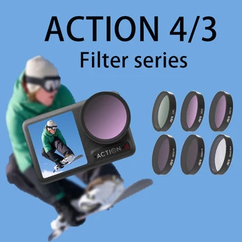 Фильтр объектива камеры для Osmo Action 4/Action 3 ND8/16/32/64 Комплект фильтров NDPL CPL MCUV NIGHT STAR для аксессуаров DJI Osmo Action 4