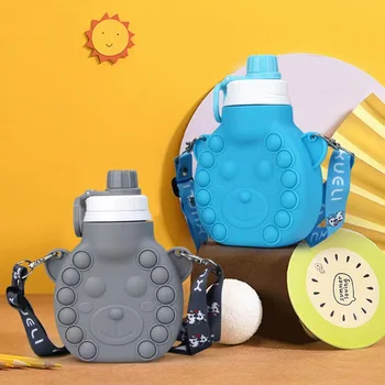 Новая Детская Бутылка Для Воды Уничтожитель Pinch Bubble Забавная Декомпрессионная Мультяшная Силиконовая Грелка Для Рук Бутылка Для Воды Детские Подарки