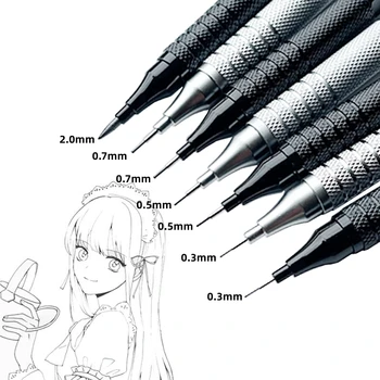 Механический карандаш 0.3/0.5/0.7/2.0 низкий Центр тяжести мм, Специальный карандаш для рисования по металлу, Канцелярские школьные принадлежности для письма, рукоделия