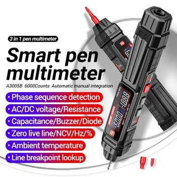 Цифровой Мультиметр Smart-Pen Tester С Автоматической Настройкой Емкости Pen Electric Teste Meter Diode-Непрерывность Прямой Дропшиппинг