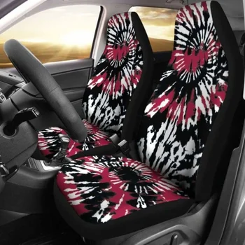 Красные, белые, черные абстрактные чехлы для автомобильных сидений, упаковка из 2 универсальных защитных чехлов для передних сидений
