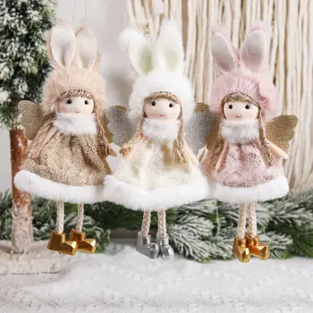 Рождественский кулон с куклой-ангелом, Милые подвески с эльфом с длинными ушами, Рождественская Подвеска Navidad, Рождественская Елка, Веселое Рождественское украшение, Новый Год