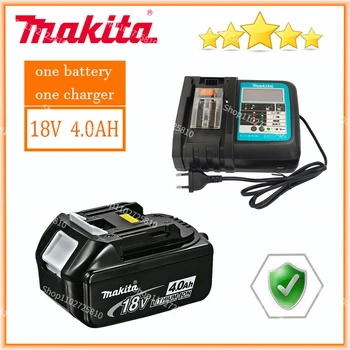 Makita 100% Оригинальный Аккумулятор для Электроинструмента Makita 18V 4.0Ah Со Светодиодной Литий-ионной Заменой BL1860B BL1860 BL1850 Makita