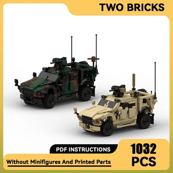 Строительный блок Moc, вооруженный автомобиль M-ATV, военная модель, технический кирпич, сборка своими руками, Строительные машинки, игрушки для детского праздничного подарка