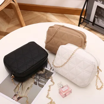 Новая женская сумка Lingge, однотонная модная маленькая квадратная сумка, изысканная сумка для отдыха, дизайнерская классическая сумка
