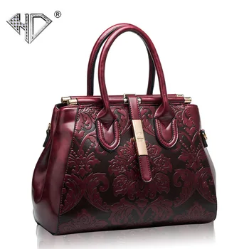 2023 Женская кожаная сумка с принтом, высококачественные модные сумки через плечо, красная портативная сумка, Классические сумки-мессенджеры, кошелек