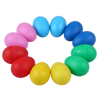 12 Штук шейкеров для яиц Музыкальный инструмент, перкуссионное яйцо для детских игрушек, Пластиковая шейкер для пасхальных яиц для изучения ритма рисования своими руками