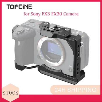 Установка Для Крепления Камеры из Алюминиевого Сплава Topcine для Sony FX30 FX3 DSLR Камеры Защитная Клетка с 1/4 Отверстиями Для Крепления Холодного Башмака