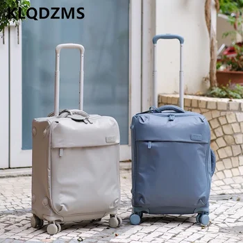 KLQDZMS 24-дюймовый нейлоновый чемодан, ультралегкий кейс на тележке, Универсальный посадочный бокс с защитой от царапин, универсальный багаж на колесиках на колесиках