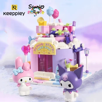Подлинные строительные блоки keeppley Sanrio серии sweet companion Kuromi mymelody сращивание детских игрушек kawaii подарок на день рождения