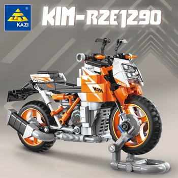 Серия строительных блоков для мотоциклов, детская игрушка-головоломка 