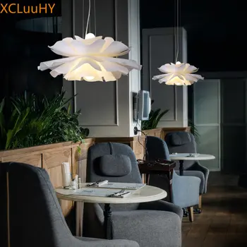 Подвесной светильник в виде цветка Простой Современный креативный дизайнерский светильник Ins Cream Style Intelligent Ресторан Спальня Подвесной светильник в виде лепестков