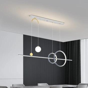Светодиодная потолочная люстра для декора столовой Подвесной светильник Nordic Living Kitchen, Ресторанный стол, украшение дома, светильник