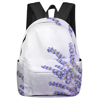 Рюкзак с лавандово-фиолетовыми цветами, школьные сумки для подростков, студенческая сумка для ноутбука, женский повседневный рюкзак для путешествий