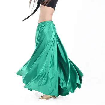 2020 Новый стиль Танца живота, блестящая атласная длинная испанская юбка, юбка для свинг-танцев, юбка для индийских танцев, юбка-солнце, доступно 14 цветов