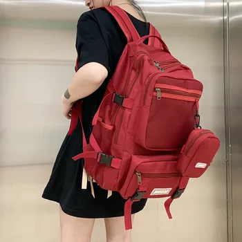Новый женский рюкзак для путешествий, однотонный Оксфорд, водонепроницаемая школьная сумка большой емкости для девочки-подростка, сумка для ноутбука, женская