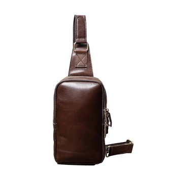 Мужская нагрудная сумка из натуральной кожи, сумка через плечо, 3 цвета, винтажный повседневный набор из воловьей кожи, повседневные сумки-мессенджеры с регулируемым ремешком