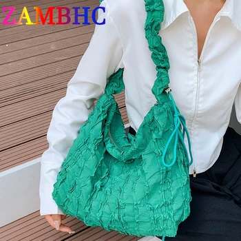 Женские сумки через плечо большой емкости ярких цветов, модный дизайн, нейлоновая сумка через плечо, тренд 2023 года, женские сумки для покупок в путешествиях