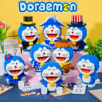 Аниме-конструкторы Happy Doraemon, японские мультяшные фигурки, игрушки для девочек, brinquedos, Подарки для детей