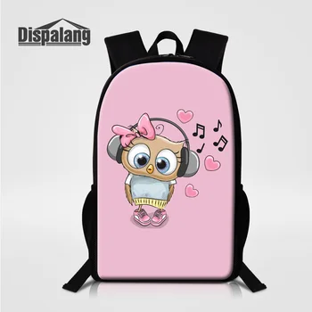 Новый детский школьный рюкзак с рисунком Лисы для девочек, 16-дюймовый рюкзак для книг, подарок для детей, рюкзак с принтом совы для школы Оптом