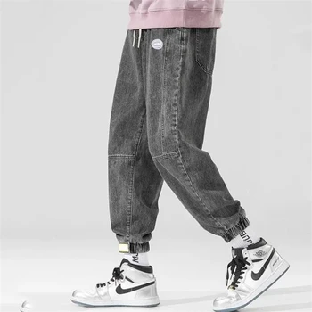 Джинсы-шаровары, мужская повседневная уличная одежда, брюки в стиле хип-хоп, мужские модные уличные джинсы-карго, брючные брюки 2023