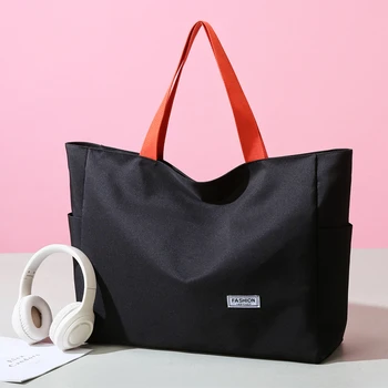 2023 Новый стиль, модные женские сумки-тоут из ткани Оксфорд, повседневные сумки через плечо с мягкой поверхностью, простые многофункциональные сумки для отдыха, популярные сумки