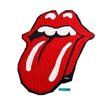 В НАЛИЧИИ Арт The Rolling Stones 31206 1998 шт. Набор строительных блоков Настенное искусство Памятные вещи Хобби Подарок для поклонников рок-музыки и взрослых