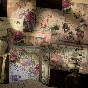 36шт Материал Бумажные цветочные принадлежности vintage Blossom универсальные Декоративные блокноты для скрапбукинга в загородном дворе 198 * 123 мм
