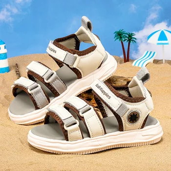 Детские сандалии, обувь для девочек, летние уличные пляжные кроссовки для детей от 6 до 12 лет, дышащие модные спортивные сандалии для тенниса для девочек