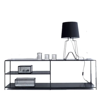 Универсальный стеллаж для хранения в скандинавском минималистичном стиле, гостиная в черно-белую полоску с железным рисунком, стеллаж для хранения перегородок,
