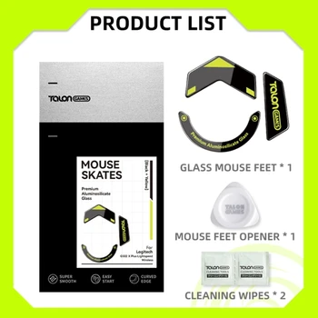 1 комплект Наклеек Для Мыши TALONGAMES Glass Mouse Skates Коврик Для Ног Мыши Скользит По Закругленному Краю для Logitech G502 X PLUS Mouse Прямая Поставка