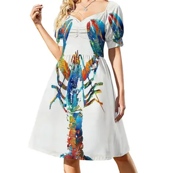 Красочный лобстер от Sharon Cummings Dress платья для женщин 2023, женская одежда