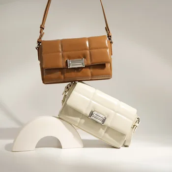 Женские сумки через плечо из натуральной кожи с винтажными цепочками, женская сумка через плечо в повседневном стиле, новинка 2023 года, модная мягкая сумка-мессенджер
